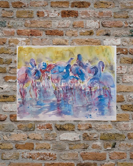 Curious Balance: Original Watercolor