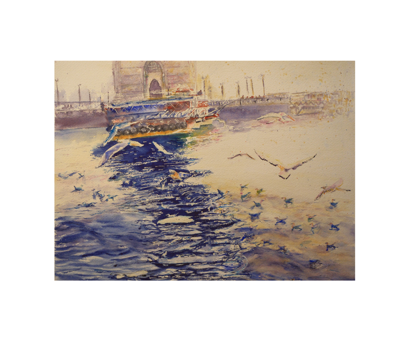 Harbor Gulls — Studded Reflections