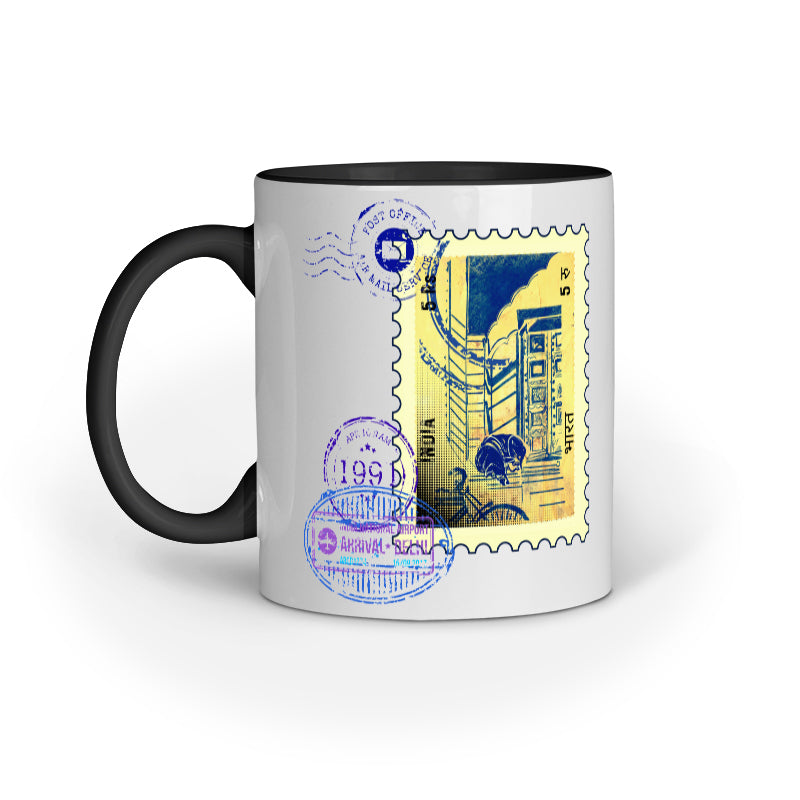 jaipur post street dog stamp art work mug