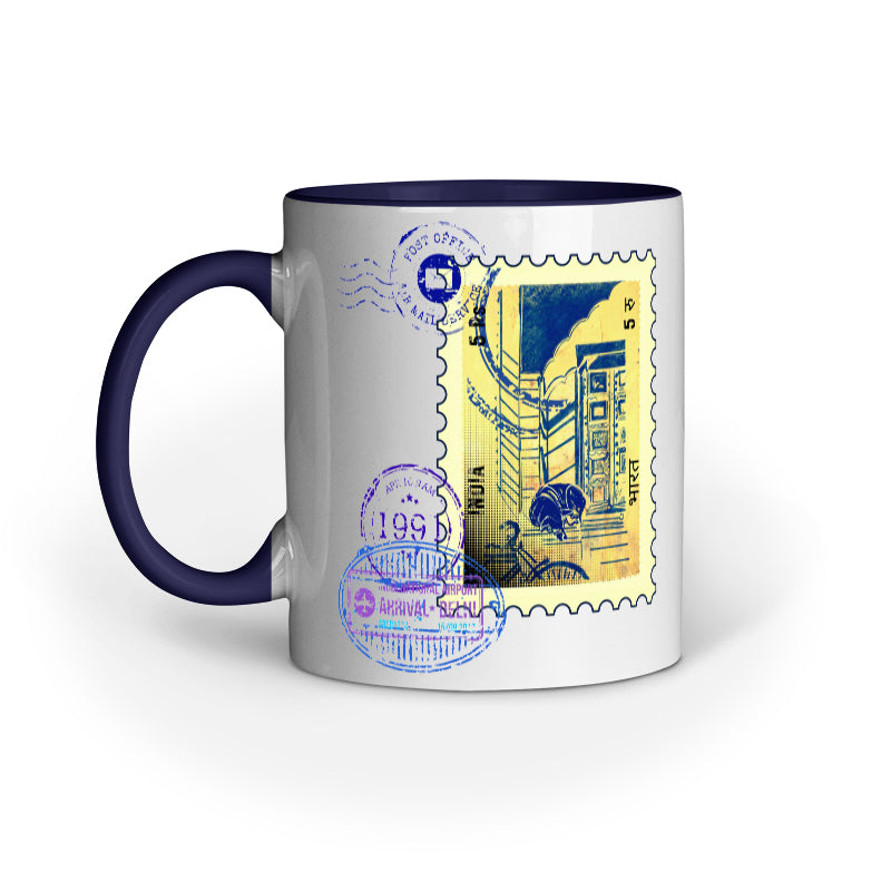jaipur post street dog stamp art work mug