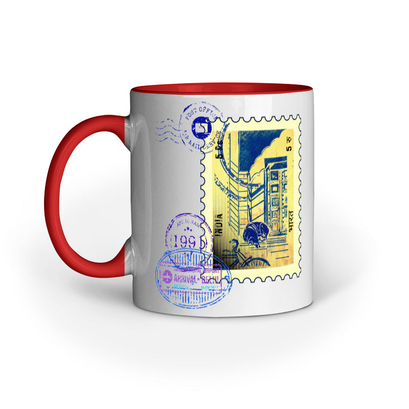 jaipur post street dog stamp art work mug