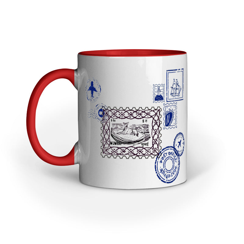 mumbai post street dog stamp art work mug